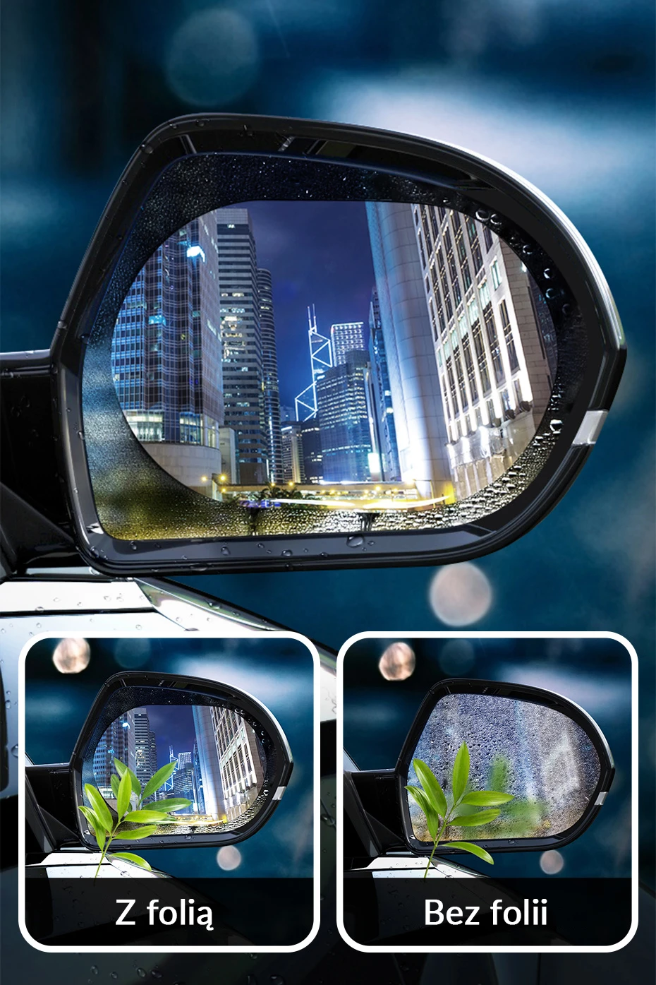 Plėvelė nuo lietaus automobilio veidrodžiui Baseus 2vnt aprašymas - Prekės nuotrauka Plėvelė nuo lietaus automobilio veidrodžiui Baseus 2vnt aprašymas - Prekės nuotrauka