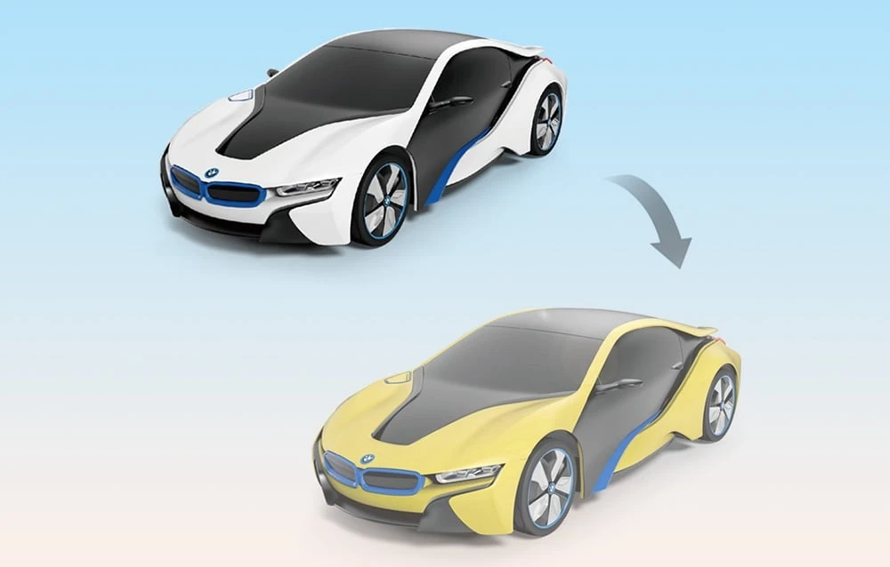 RASTAR 1:24 mastelio valdomas automodelis BMW i8-UV, 48400-4 aprašymas - Prekės nuotrauka