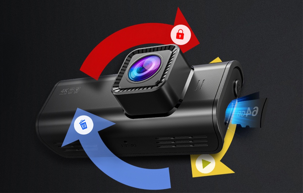 REDTIGER F7N Pro WiFi 4K + 1080p Dash Cam aprašymas - Prekės nuotrauka