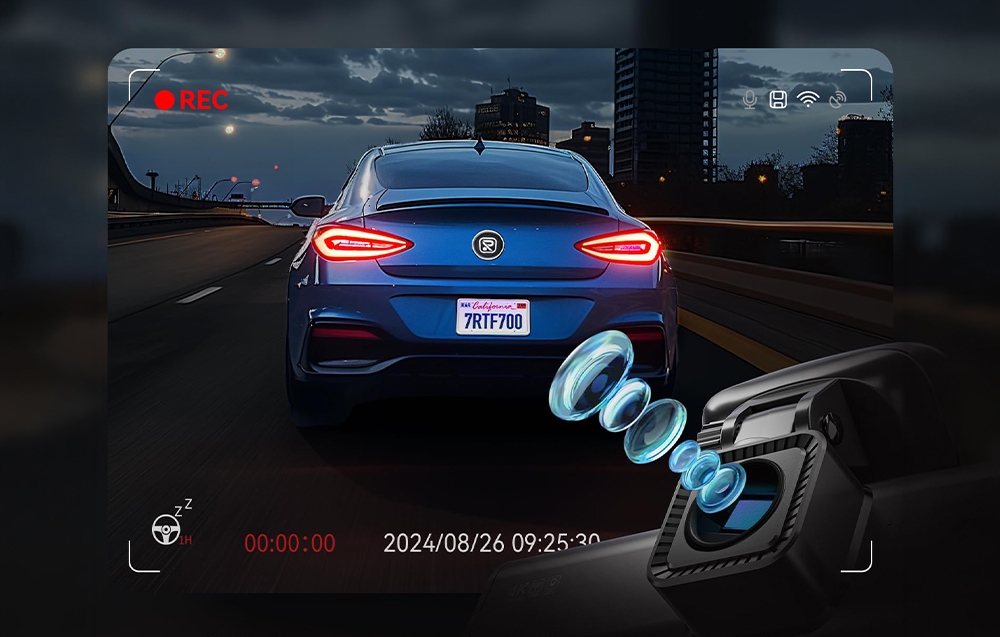 REDTIGER F7N Pro WiFi 4K + 1080p Dash Cam aprašymas - Prekės nuotrauka
