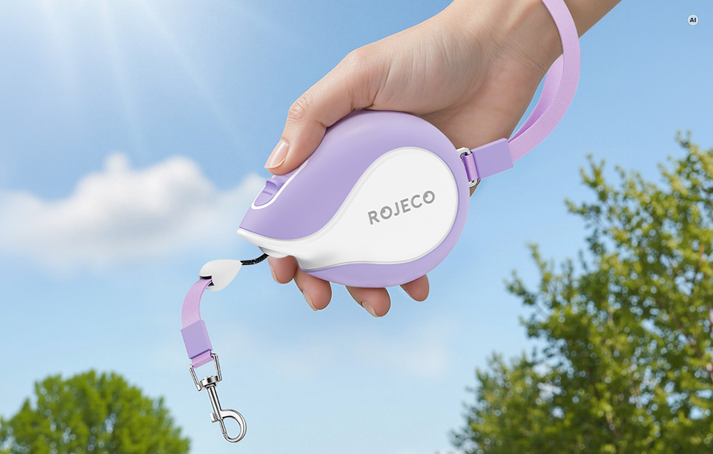 Retractable pavadėlis Rojeco Mini Pet 3m (violetinė) aprašymas - Prekės nuotrauka