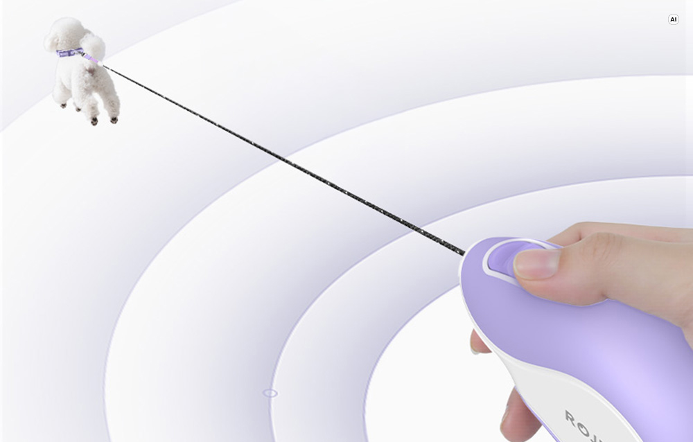 Retractable pavadėlis Rojeco Mini Pet 3m (violetinė) aprašymas - Prekės nuotrauka