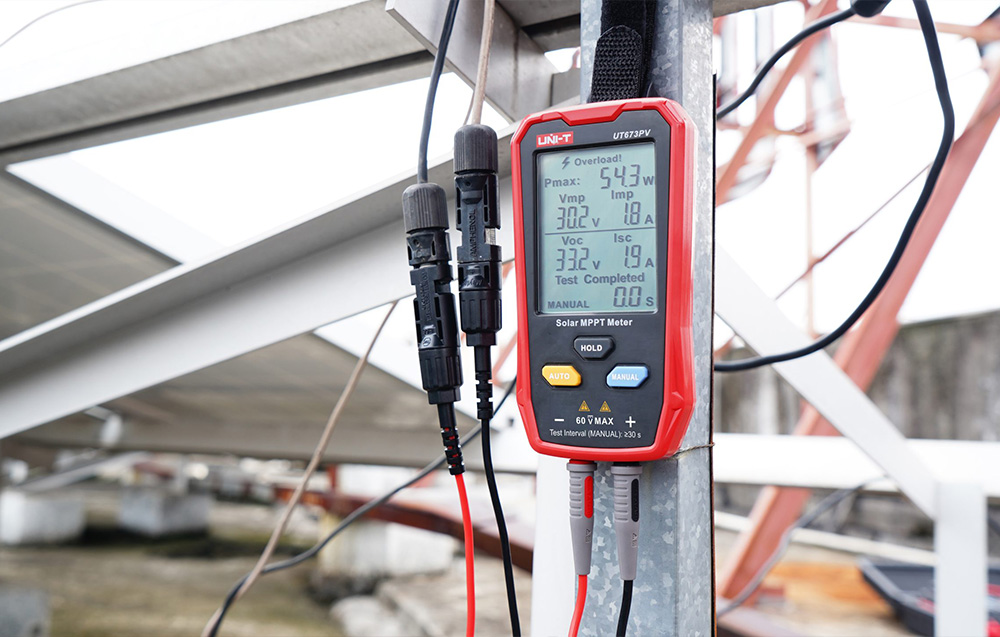 MPPT testeris, 5-800W, 0-35A, 12-60VDC, rankinis/auto režimas, UNI-T aprašymas - Prekės nuotrauka MPPT testeris, 5-800W, 0-35A, 12-60VDC, rankinis/auto režimas, UNI-T aprašymas - Prekės nuotrauka