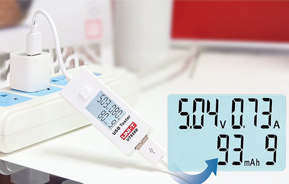 USB įtampos ir srovės matuoklis UT658B /UNI-T/ aprašymas - Prekės nuotrauka USB įtampos ir srovės matuoklis UT658B /UNI-T/ aprašymas - Prekės nuotrauka