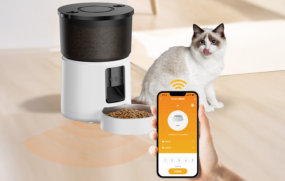 Rojeco 3L WiFi Version Smart Feed Dispenser baltos spalvos aprašymas - Prekės nuotrauka Rojeco 3L WiFi Version Smart Feed Dispenser baltos spalvos aprašymas - Prekės nuotrauka