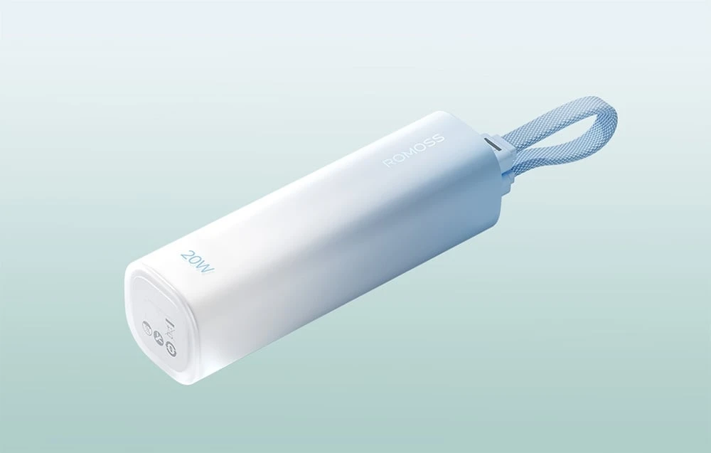Romoss Mini Powerbank PSC05C 5000mAh 10.5W mėlynos spalvos aprašymas - Prekės nuotrauka Romoss Mini Powerbank PSC05C 5000mAh 10.5W mėlynos spalvos aprašymas - Prekės nuotrauka