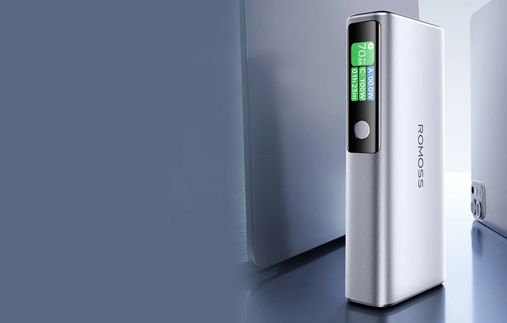 Romoss PPU20 20000mAh 130W Powerbank (sidabrinis) aprašymas - Prekės nuotrauka Romoss PPU20 20000mAh 130W Powerbank (sidabrinis) aprašymas - Prekės nuotrauka