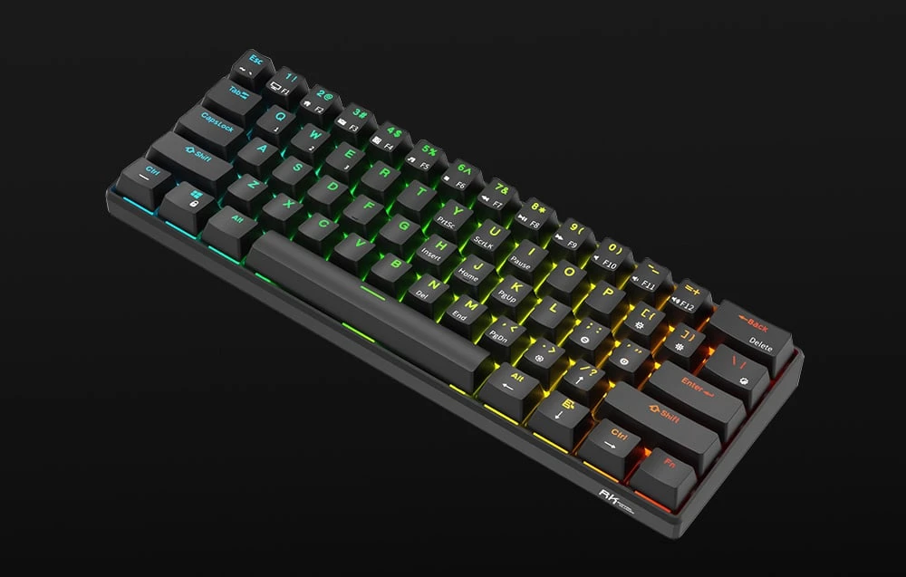 Royal Kludge RK61 TKL klaviatūra | 60%, Hot-swap, Raudona Switches, US, juoda aprašymas - Prekės nuotrauka Royal Kludge RK61 TKL klaviatūra | 60%, Hot-swap, Raudona Switches, US, juoda aprašymas - Prekės nuotrauka