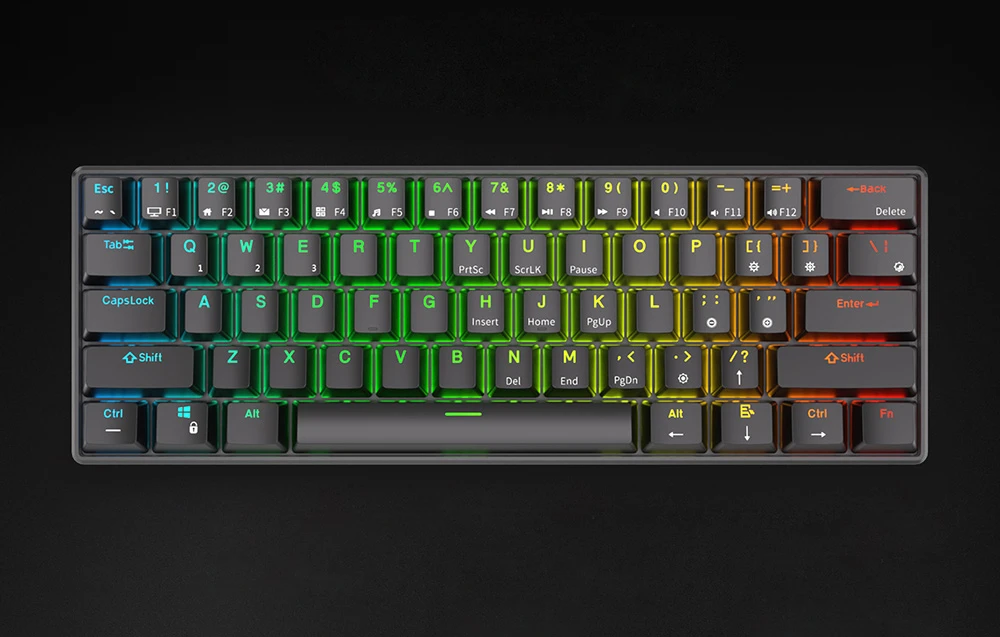 Royal Kludge RK61 TKL klaviatūra | 60%, Hot-swap, Brown Switches, US, juoda aprašymas - Prekės nuotrauka Royal Kludge RK61 TKL klaviatūra | 60%, Hot-swap, Brown Switches, US, juoda aprašymas - Prekės nuotrauka