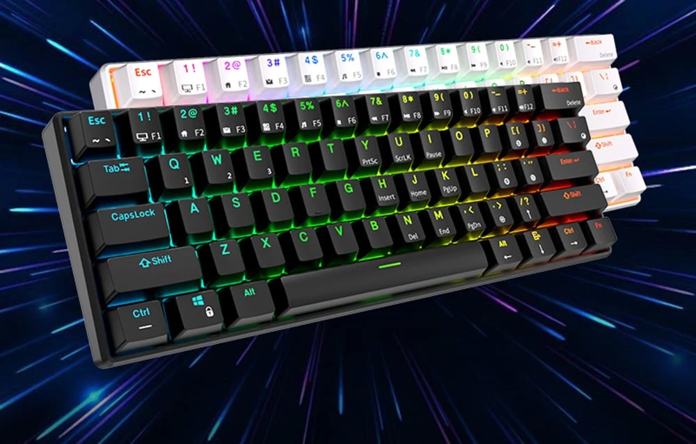 Royal Kludge RK61 TKL Klaviatūra | 60%, Hot-swap, Raudona Switches, JAV, balta aprašymas - Prekės nuotrauka Royal Kludge RK61 TKL Klaviatūra | 60%, Hot-swap, Raudona Switches, JAV, balta aprašymas - Prekės nuotrauka