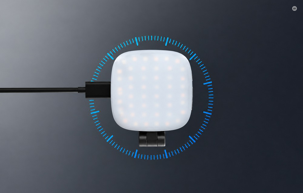 LED Lemputė - NEEWER BASICS NL48B Asmenukių Lemputė 48 LED 2 W 2 700–5 600 K 850 mAh USB-C aprašymas - Prekės nuotrauka
