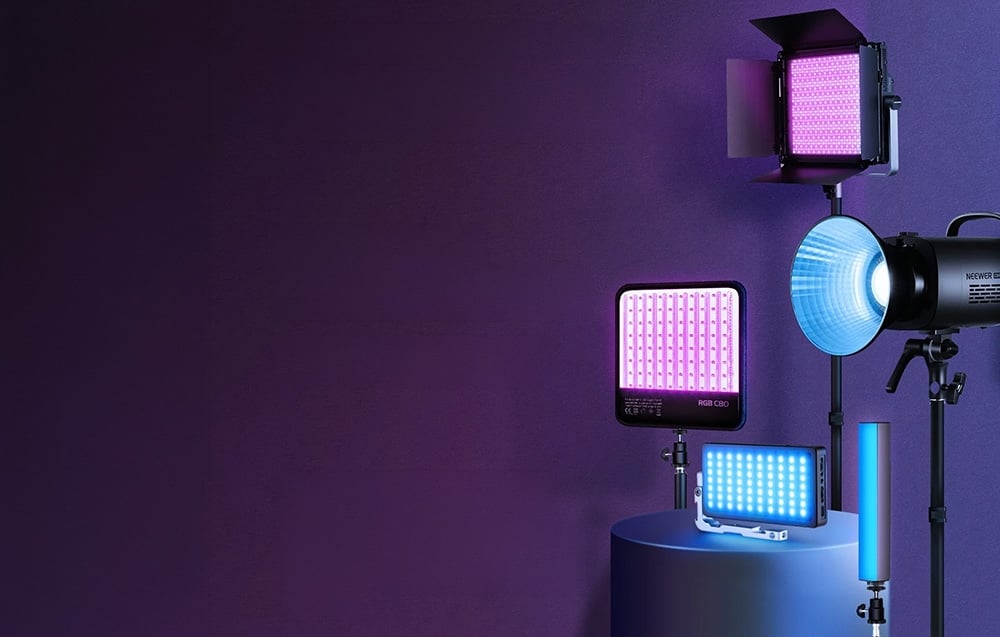 LED vaizdo šviestuvai „Neewer“, 2 vnt., 1200RGB, 60W, V4 aprašymas - Prekės nuotrauka LED vaizdo šviestuvai „Neewer“, 2 vnt., 1200RGB, 60W, V4 aprašymas - Prekės nuotrauka