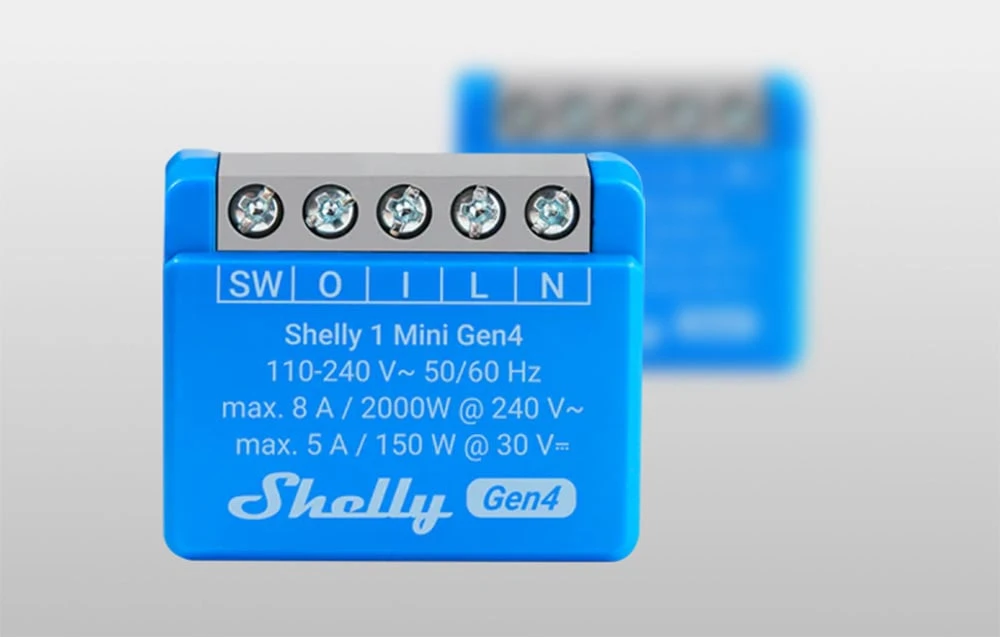 SHELLY 1 Mini Gen4 išmanusis jungiklis Mėlyna 2 vnt. aprašymas - Prekės nuotrauka SHELLY 1 Mini Gen4 išmanusis jungiklis Mėlyna 2 vnt. aprašymas - Prekės nuotrauka