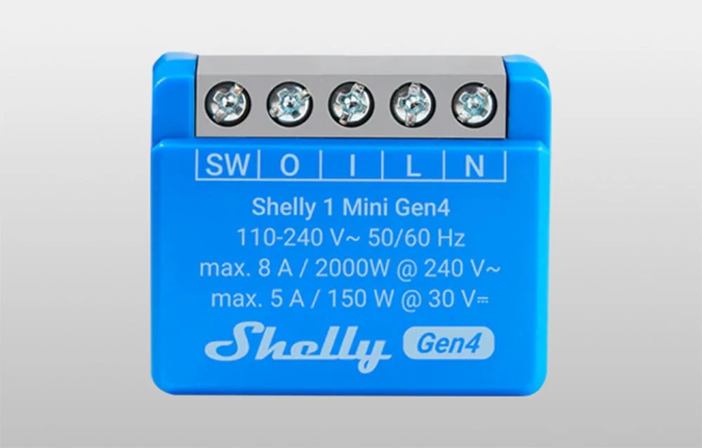 SHELLY 1 Mini Gen4 išmanusis jungiklis Mėlyna 2 vnt. aprašymas - Prekės nuotrauka SHELLY 1 Mini Gen4 išmanusis jungiklis Mėlyna 2 vnt. aprašymas - Prekės nuotrauka