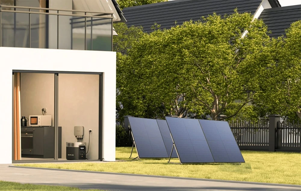 2 „EcoFlow“ 450 W fotovoltinių plokščių rinkinys, standus dizainas aprašymas - Prekės nuotrauka