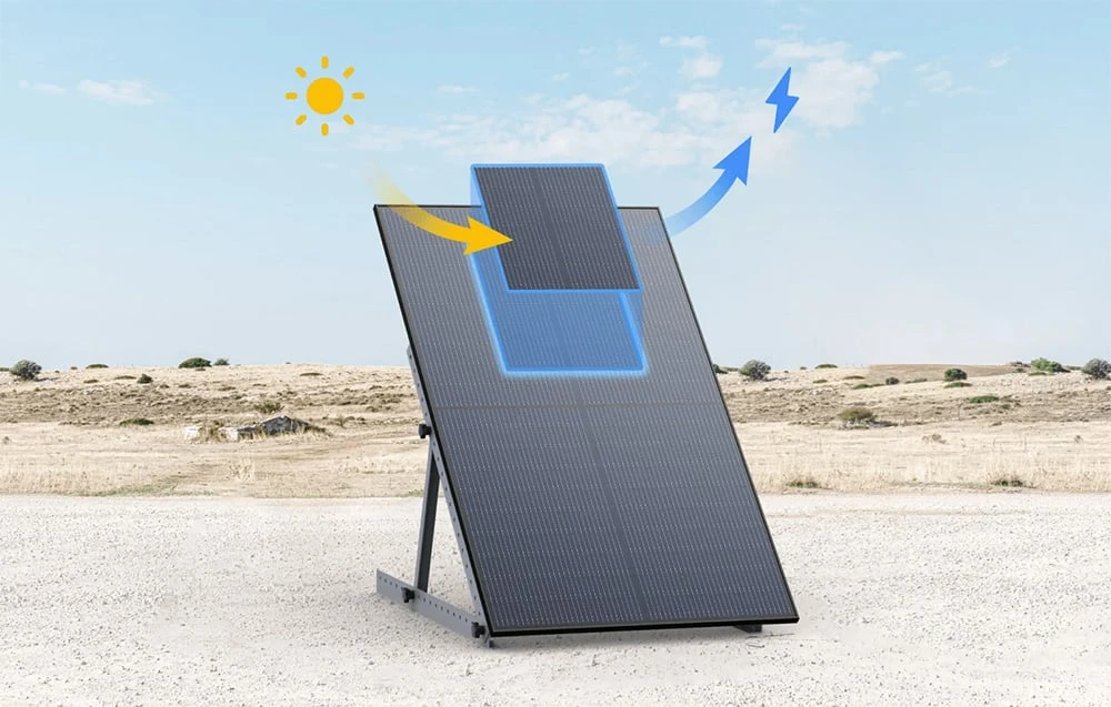 2 „EcoFlow“ 450 W fotovoltinių plokščių rinkinys, standus dizainas aprašymas - Prekės nuotrauka