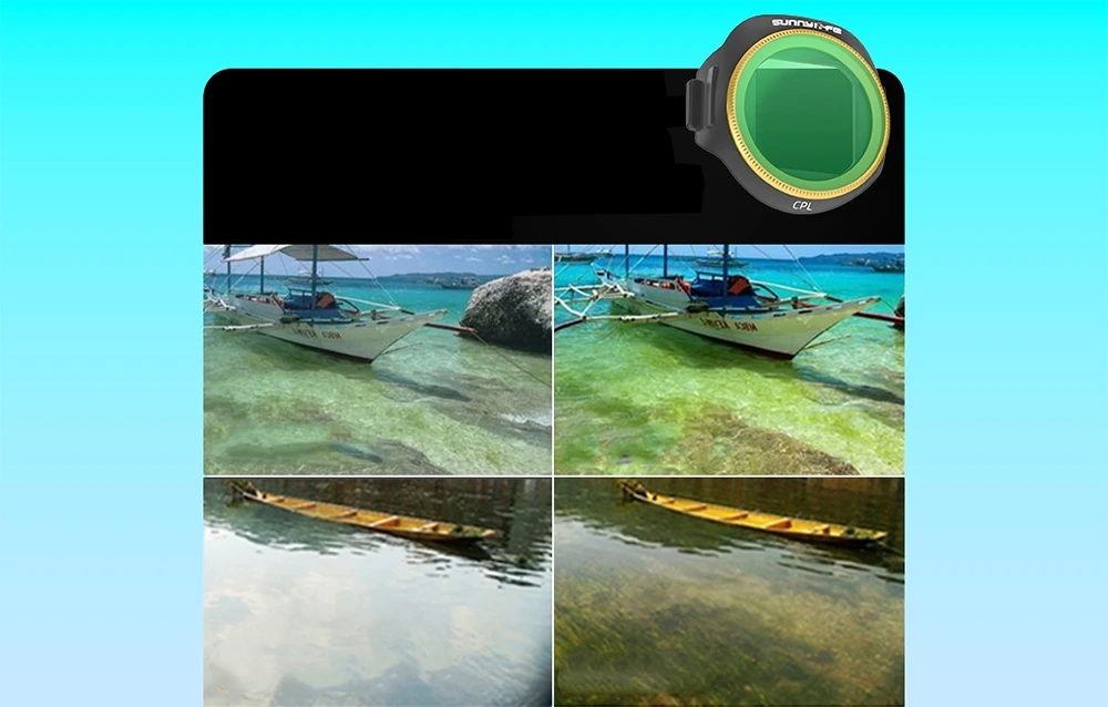 Set of 6 Sunnylife MCUV + CPL + ND8 + ND16 + ND32 + ND64 filters for MINI 5 Pro aprašymas - Prekės nuotrauka