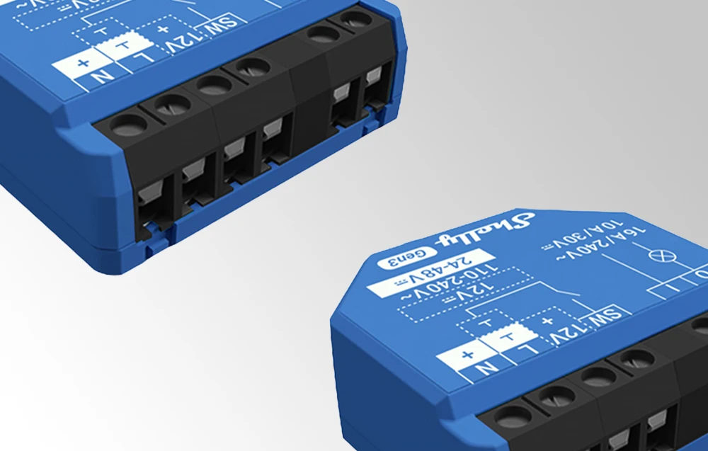 Shelly 1 Gen3 1 kanalo relė 16A (Wifi, Bluetooth) aprašymas - Prekės nuotrauka Shelly 1 Gen3 1 kanalo relė 16A (Wifi, Bluetooth) aprašymas - Prekės nuotrauka