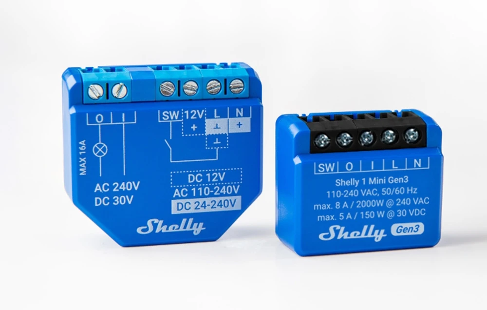 Shelly Group Wi-Fi valdoma išmanioji relė Shelly 1 Mini Gen3 x2 aprašymas - Prekės nuotrauka Shelly Group Wi-Fi valdoma išmanioji relė Shelly 1 Mini Gen3 x2 aprašymas - Prekės nuotrauka