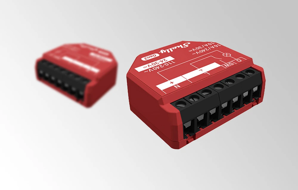 Shelly 1PM Gen3 1 kanalo relė 16A (Wifi, Bluetooth) aprašymas - Prekės nuotrauka Shelly 1PM Gen3 1 kanalo relė 16A (Wifi, Bluetooth) aprašymas - Prekės nuotrauka