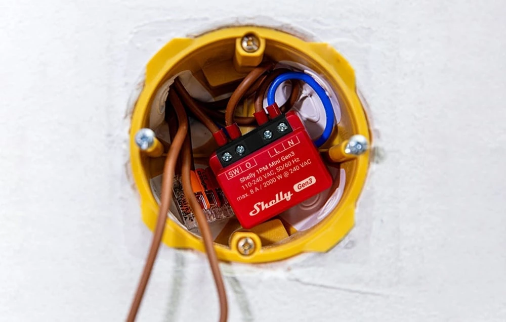 Išmanioji Wi-Fi ir Bluetooth relė Shelly Mini 1PM Gen3 x2 aprašymas - Prekės nuotrauka Išmanioji Wi-Fi ir Bluetooth relė Shelly Mini 1PM Gen3 x2 aprašymas - Prekės nuotrauka