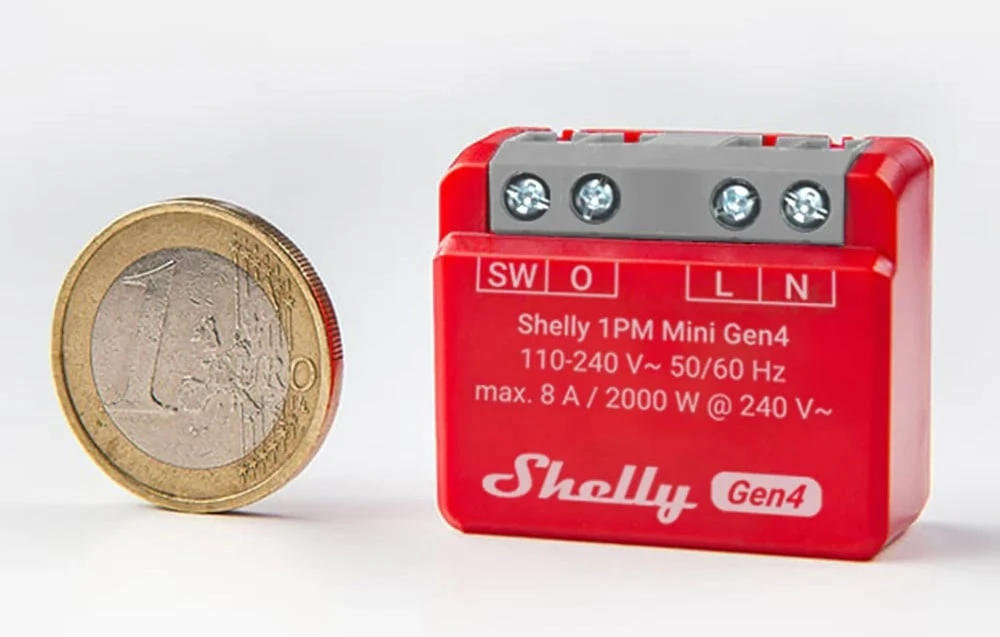Shelly 1PM Mini Gen4 1 kanalo relė 8A (WiFi, Bluetooth, Zigbee, Matter) aprašymas - Prekės nuotrauka Shelly 1PM Mini Gen4 1 kanalo relė 8A (WiFi, Bluetooth, Zigbee, Matter) aprašymas - Prekės nuotrauka
