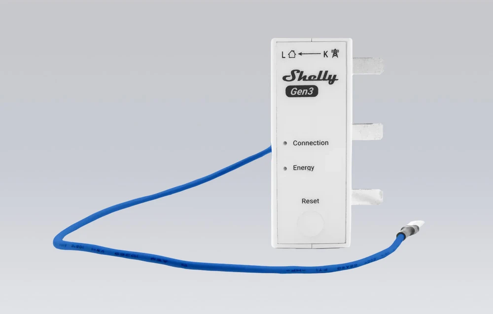 Shelly 3EM-63T Gen3 elektros sąnaudų skaitiklis aprašymas - Prekės nuotrauka