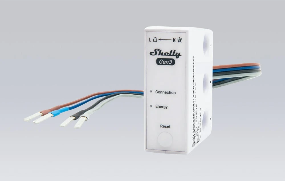 Shelly 3EM-63W Gen3 elektros sąnaudų skaitiklis aprašymas - Prekės nuotrauka Shelly 3EM-63W Gen3 elektros sąnaudų skaitiklis aprašymas - Prekės nuotrauka