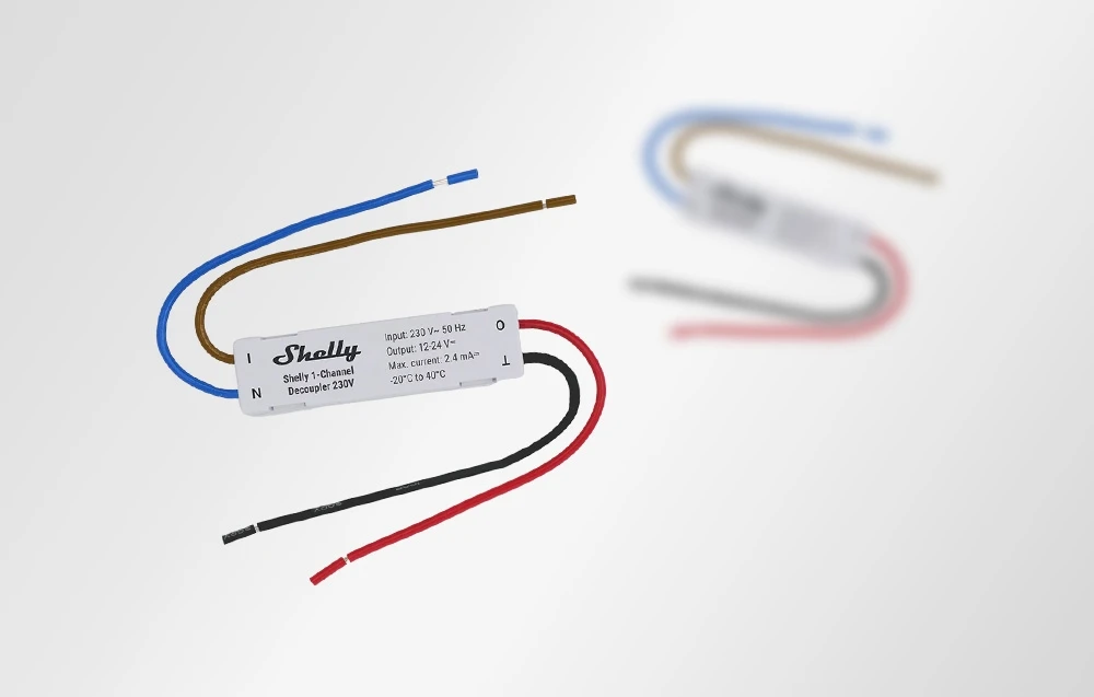 Shelly 1 kanalo keitiklis (decoupler) 230VAC i DC trigeri aprašymas - Prekės nuotrauka Shelly 1 kanalo keitiklis (decoupler) 230VAC i DC trigeri aprašymas - Prekės nuotrauka