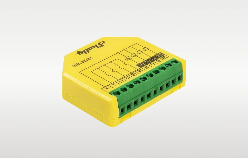 Shelly Plus RGBW PM LED juostos valdiklis (Wifi, Bluetooth) aprašymas - Prekės nuotrauka Shelly Plus RGBW PM LED juostos valdiklis (Wifi, Bluetooth) aprašymas - Prekės nuotrauka