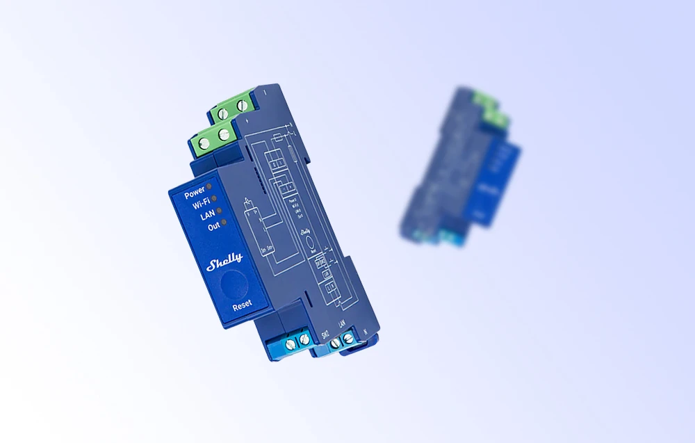 Shelly Pro Dimmer 0/1-10V PM apšvietimo valdiklis aprašymas - Prekės nuotrauka