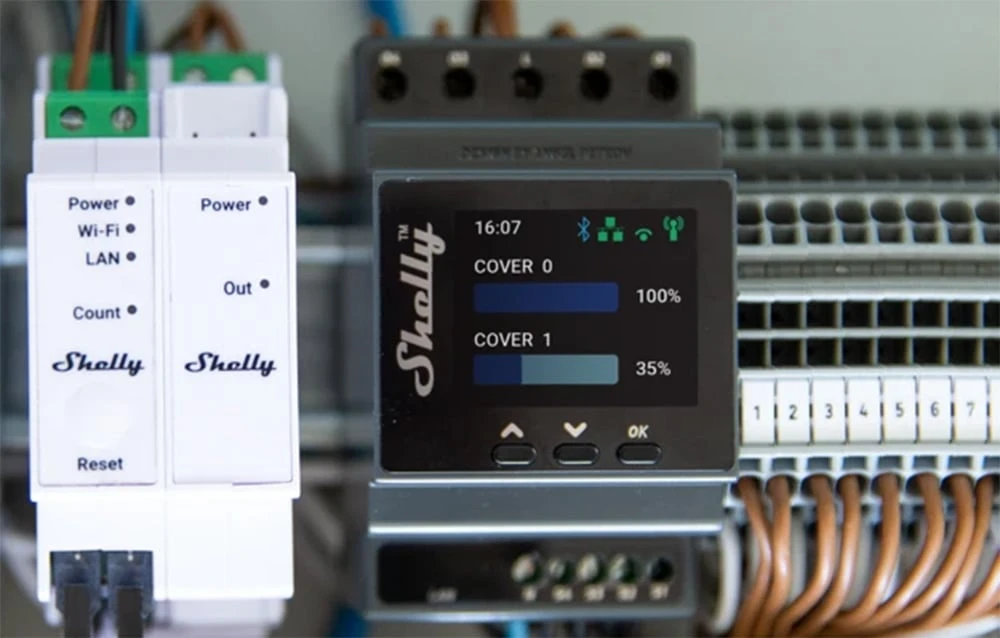 Shelly PRO PM Dual Wifi LAN dviejų roletų žaliuzių valdiklis aprašymas - Prekės nuotrauka Shelly PRO PM Dual Wifi LAN dviejų roletų žaliuzių valdiklis aprašymas - Prekės nuotrauka