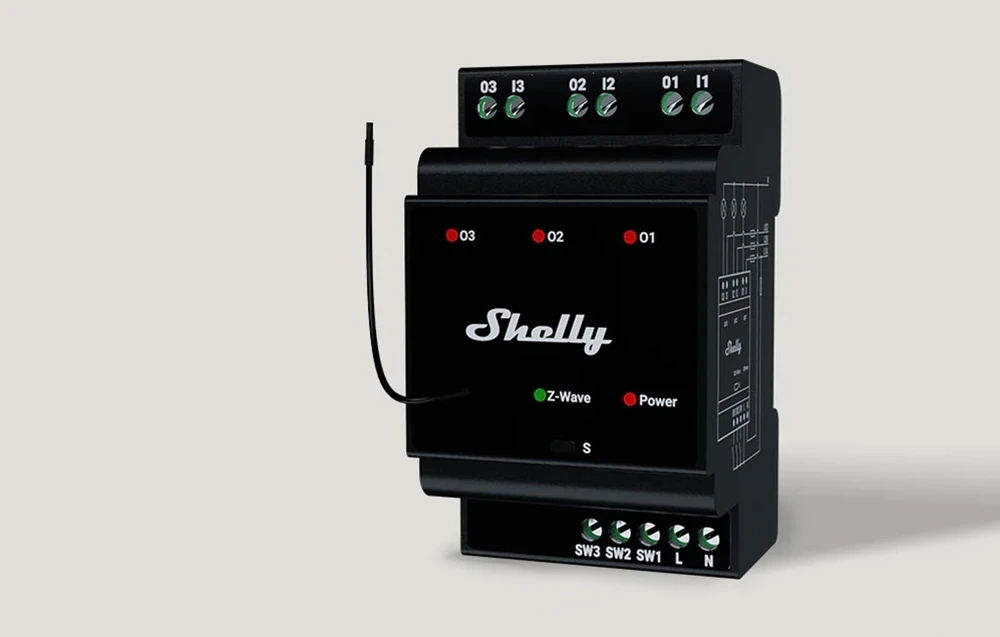 Shelly Qubino Wave Pro 3 3 kanalų DIN Z-wave magistralės relė aprašymas - Prekės nuotrauka Shelly Qubino Wave Pro 3 3 kanalų DIN Z-wave magistralės relė aprašymas - Prekės nuotrauka