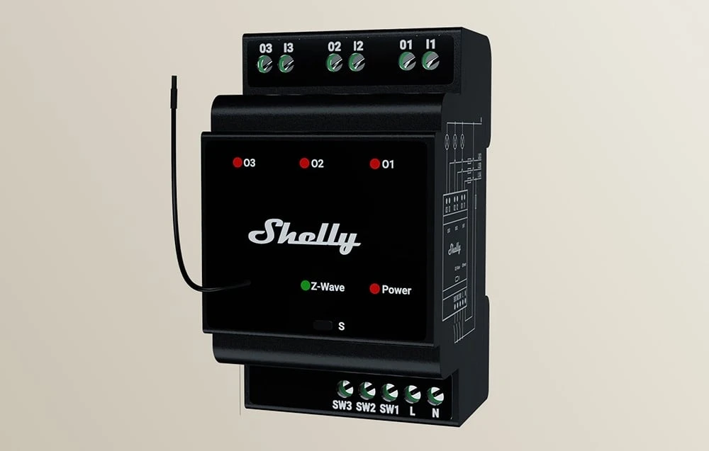 Shelly Qubino Wave Pro 3 3 kanalų DIN Z-wave magistralės relė aprašymas - Prekės nuotrauka Shelly Qubino Wave Pro 3 3 kanalų DIN Z-wave magistralės relė aprašymas - Prekės nuotrauka