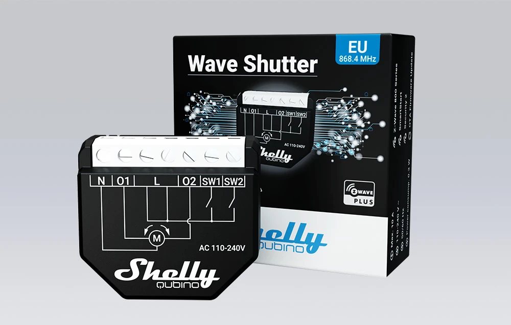 „Shelly Qubino Wave Shutter“. aprašymas - Prekės nuotrauka „Shelly Qubino Wave Shutter“. aprašymas - Prekės nuotrauka