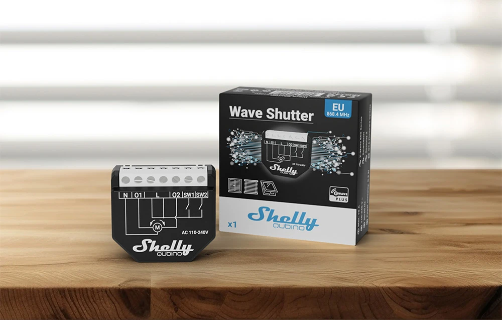 „Shelly Qubino Wave Shutter“. aprašymas - Prekės nuotrauka „Shelly Qubino Wave Shutter“. aprašymas - Prekės nuotrauka