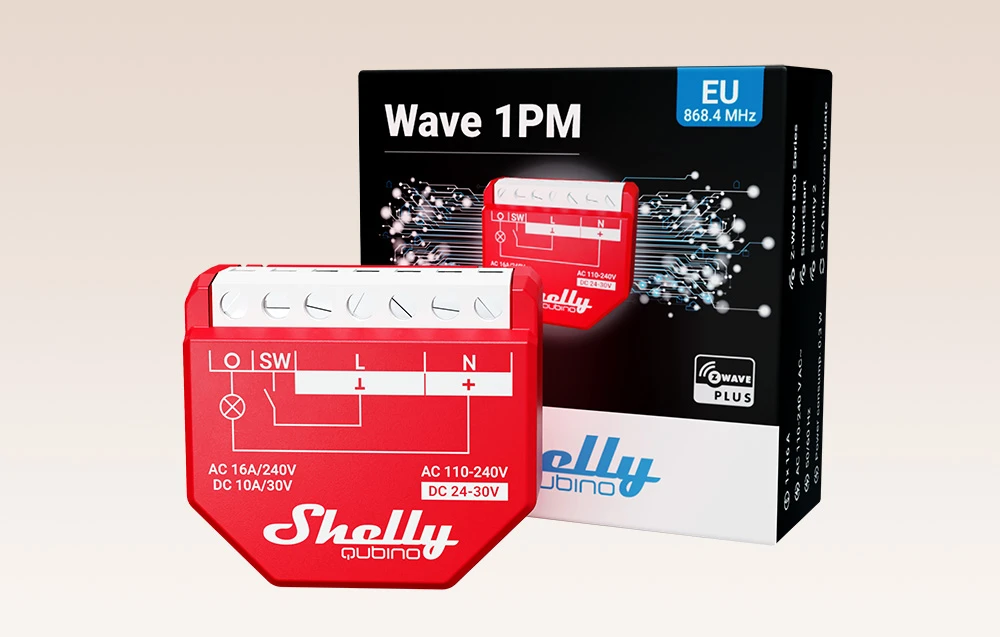 „Shelly Qubino Wave1pm“ valdiklis 1 kanalu
