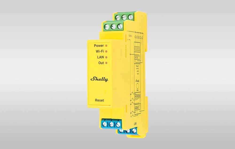 Shelly Pro RGBWW PM LED valdymo modulis (LAN, WiFi, Bluetooth) aprašymas - Prekės nuotrauka Shelly Pro RGBWW PM LED valdymo modulis (LAN, WiFi, Bluetooth) aprašymas - Prekės nuotrauka