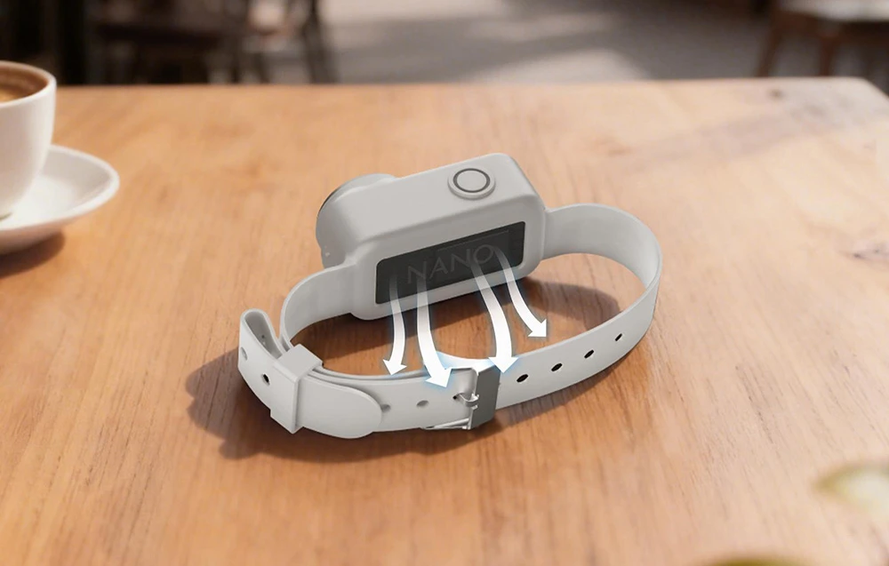 Silicone band / Pet collar Puluz for DJI Osmo Nano (Gray) aprašymas - Prekės nuotrauka