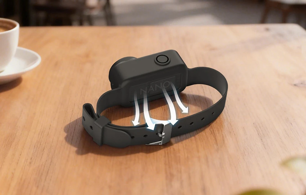Silicone band / Pet collar Puluz for DJI Osmo Nano (Juodas) aprašymas - Prekės nuotrauka
