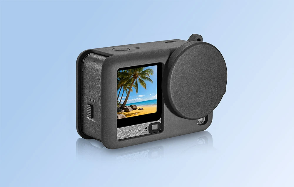 Silicone protective case Puluz with strap for DJI Osmo Action 6 aprašymas - Prekės nuotrauka