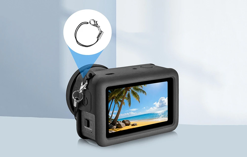 Silicone protective case Puluz with strap for DJI Osmo Action 6 aprašymas - Prekės nuotrauka