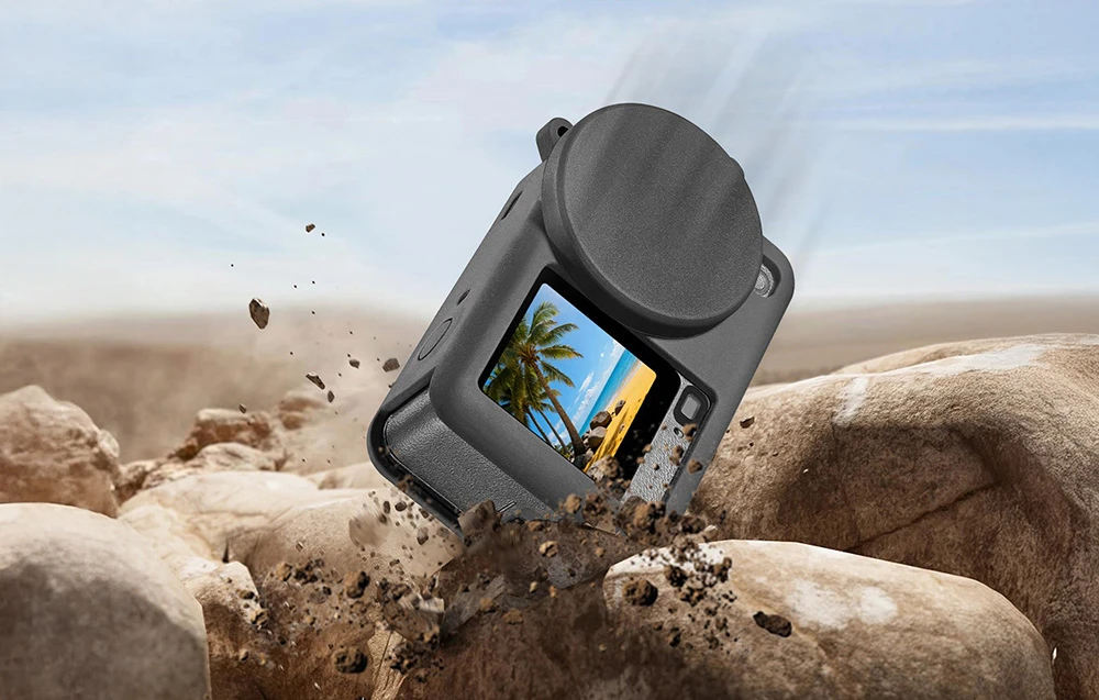 Silicone protective case Puluz with strap for DJI Osmo Action 6 aprašymas - Prekės nuotrauka