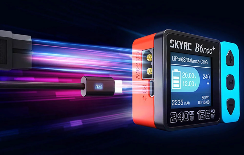 „SkyRC B6neo+“ išmanusis įkroviklis aprašymas - Prekės nuotrauka „SkyRC B6neo+“ išmanusis įkroviklis aprašymas - Prekės nuotrauka