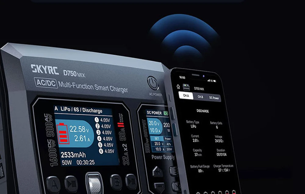 „SkyRC D750 MIX“ įkroviklis aprašymas - Prekės nuotrauka