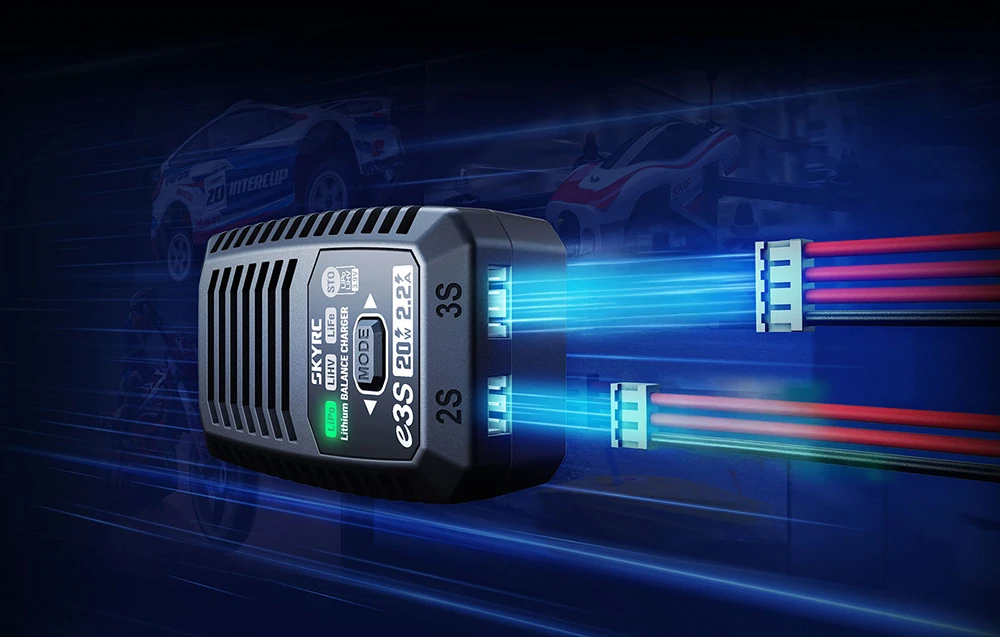 SkyRC e3S 2S/3S charger aprašymas - Prekės nuotrauka