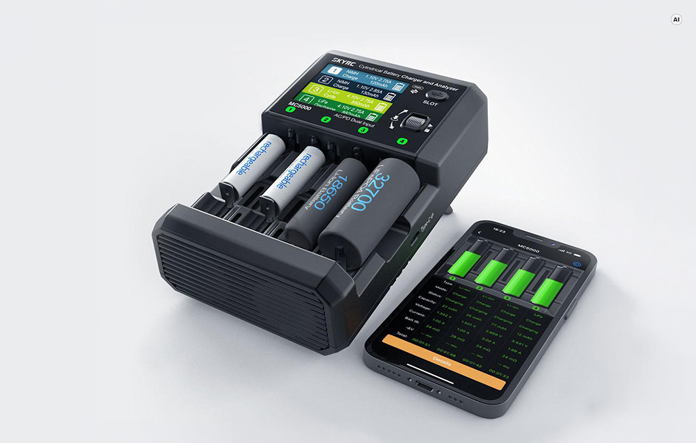 Baterijų Įkroviklis Ir Analizatorius - SkyRC MC5000 USB-C 4 Lizdų 5 A/2 A aprašymas - Prekės nuotrauka