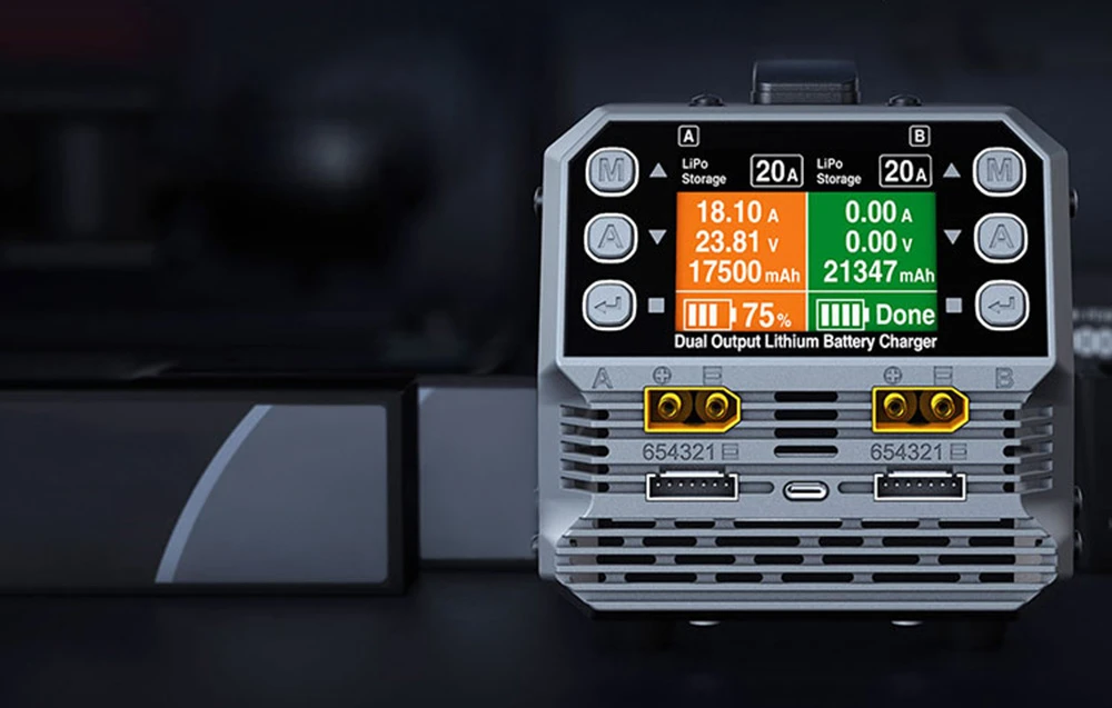 „SkyRC PC1080neo“ dviejų kanalų ličio baterijų įkroviklis aprašymas - Prekės nuotrauka