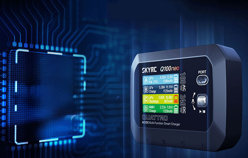 „SkyRC Q100neo“ AC/DC daugiafunkcis išmanusis įkroviklis aprašymas - Prekės nuotrauka „SkyRC Q100neo“ AC/DC daugiafunkcis išmanusis įkroviklis aprašymas - Prekės nuotrauka