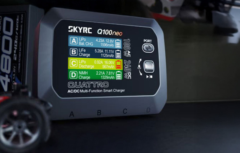 „SkyRC Q100neo“ AC/DC daugiafunkcis išmanusis įkroviklis aprašymas - Prekės nuotrauka „SkyRC Q100neo“ AC/DC daugiafunkcis išmanusis įkroviklis aprašymas - Prekės nuotrauka